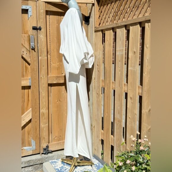 🆕 RAT & BOA 🧿 NWOT Margot Boatneck Long Sleeve Open Back White Maxi, Sz XXS - Picture 8 of 16